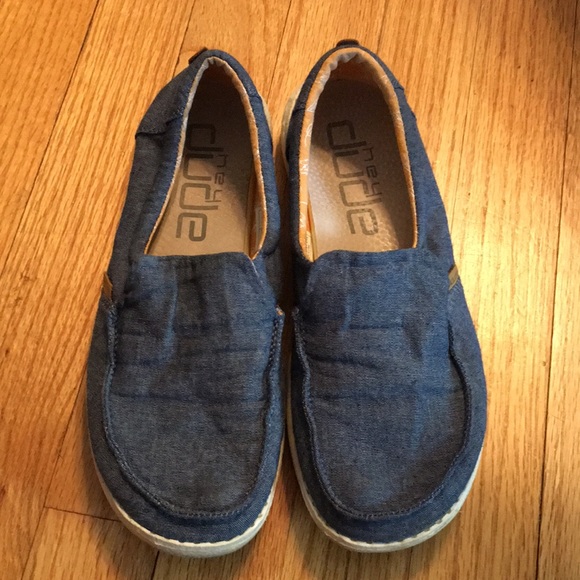 Womens Hey Dude Misty Shoes Chambray 